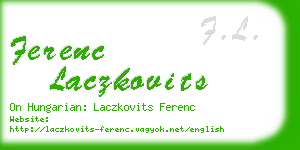 ferenc laczkovits business card